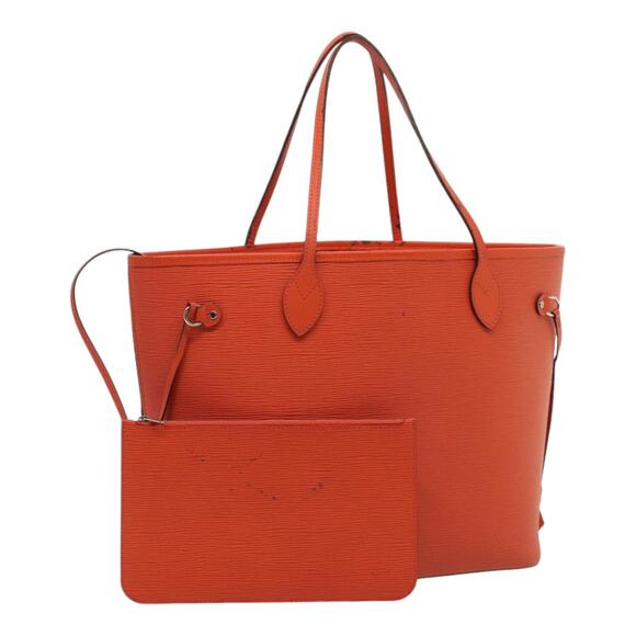 LOUIS VUITTON Epi Neverfull MM Tote Bag Orange Pimon M40884 - Picture 1 of 16